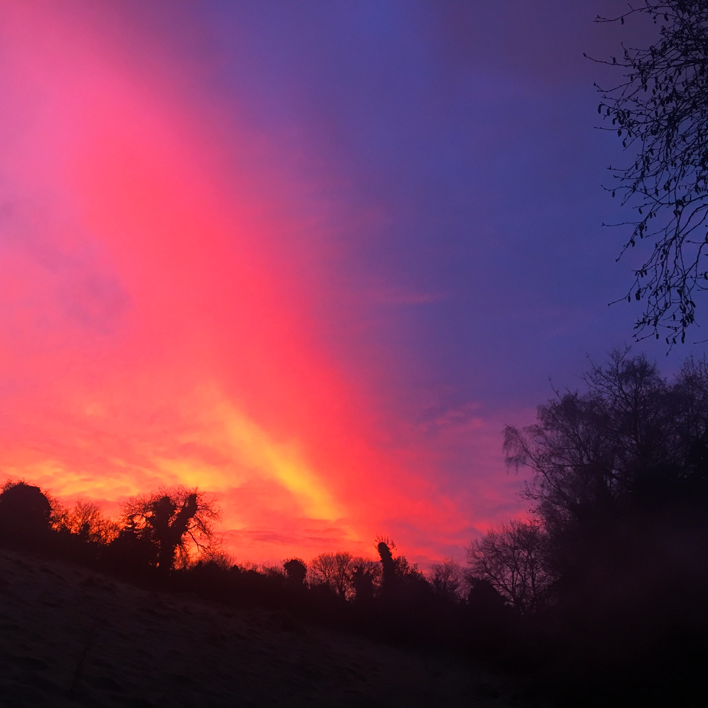 Red sky dawn in Hollyfort, Co Wexford Red sky dawn in Hollyfort, Co Wexford
