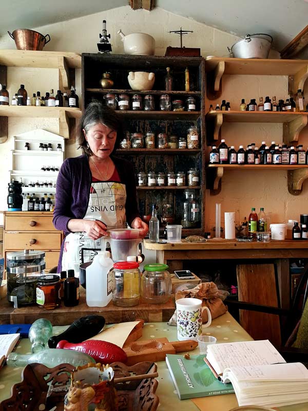 Jane at work in The Exmoor Apothecary