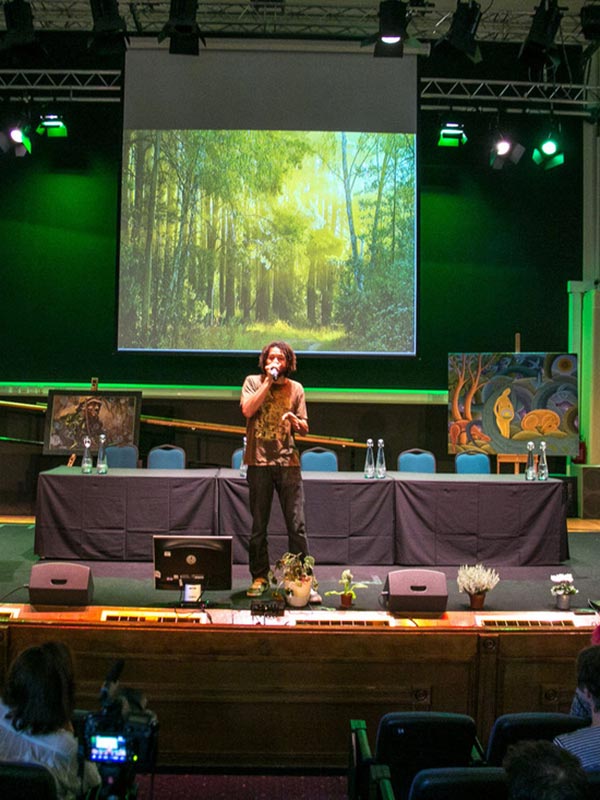 On the stage at Plant Consciousness 2014