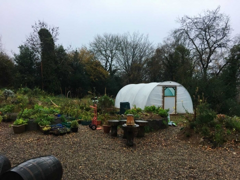 The nursery polytunnel arrives in November 2020